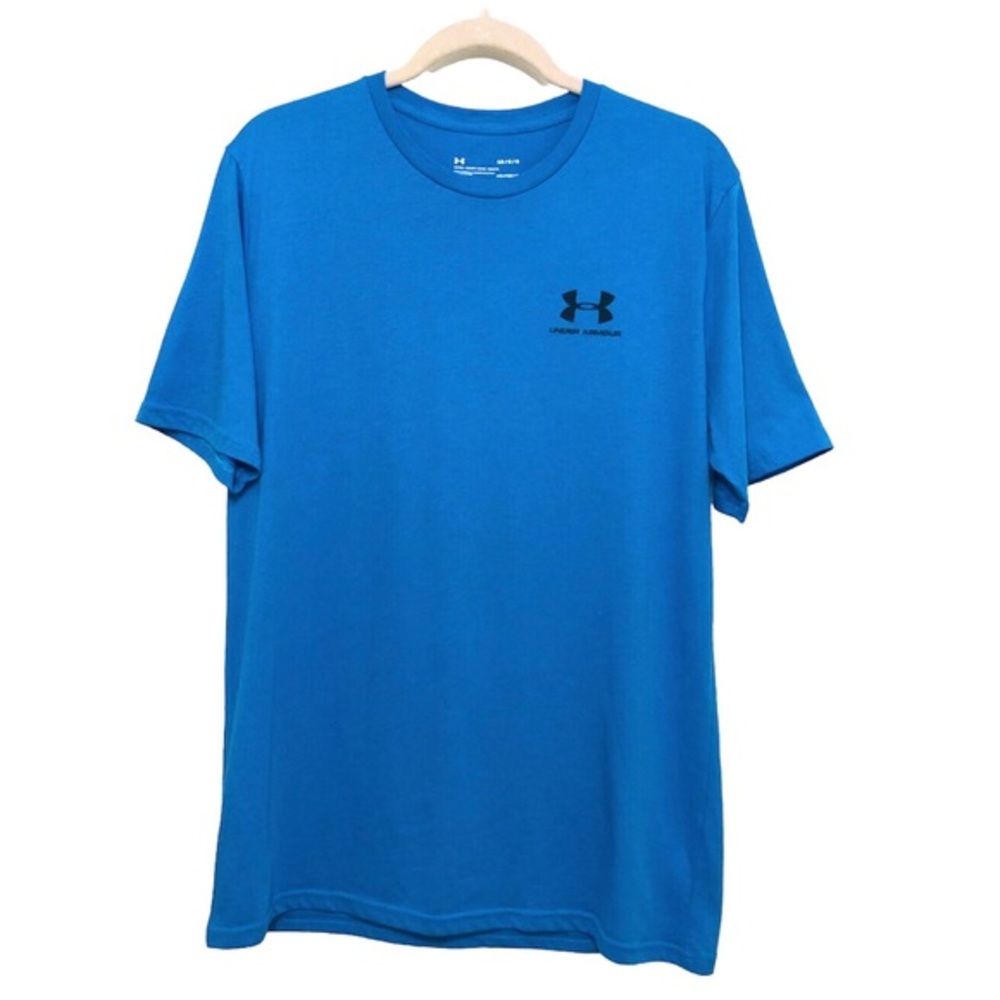 UNDER ARMOUR Cotton Blend Loose Sport Style Short Sleeve Blue T-Shirt L